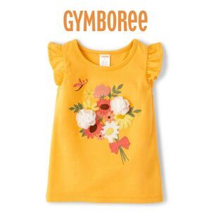 Gymboree Girls Country Trail Embroidered Flower Floral Bouqet Shirt Top Size 8